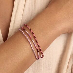 Gorjana Gigi Malibu Stripe Bracelet Set Of 3 New